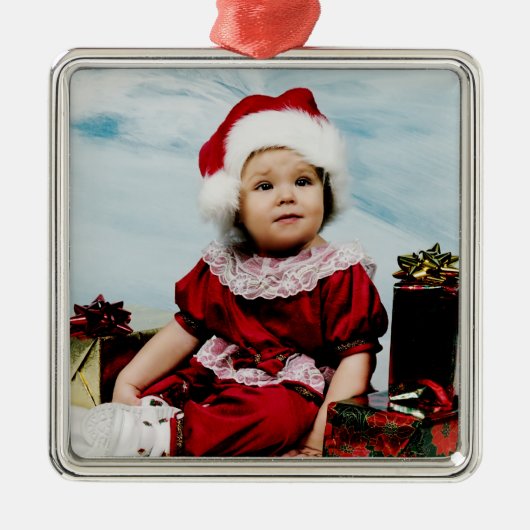 Kerstfotoversiering Metalen Ornament (Voorkant)