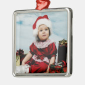 Kerstfotoversiering Metalen Ornament (Links)