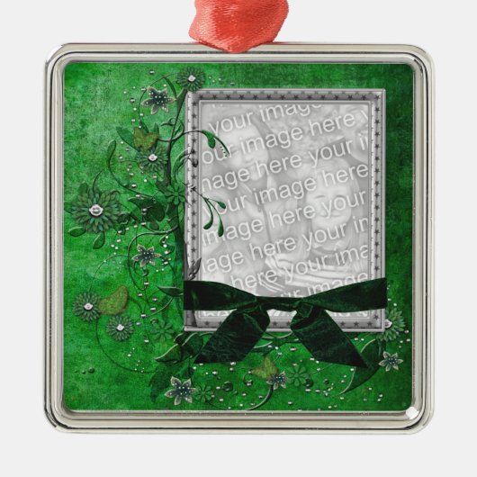 Kerstfotoversiering Metalen Ornament (Voorkant)