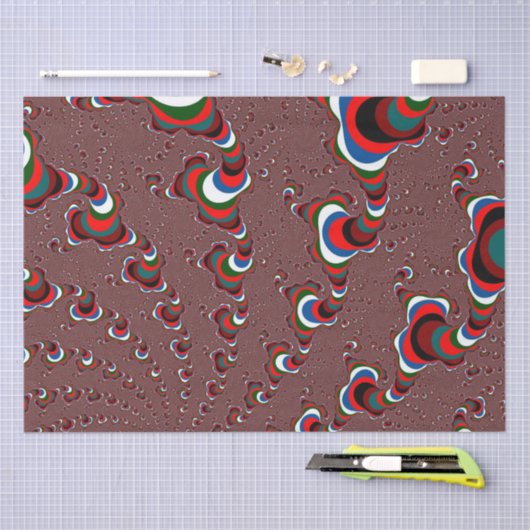 kerstfractals tissuepapier (Craft)