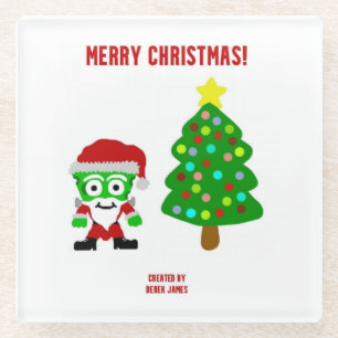 KerstFrankenCheese Glass Onderzetter