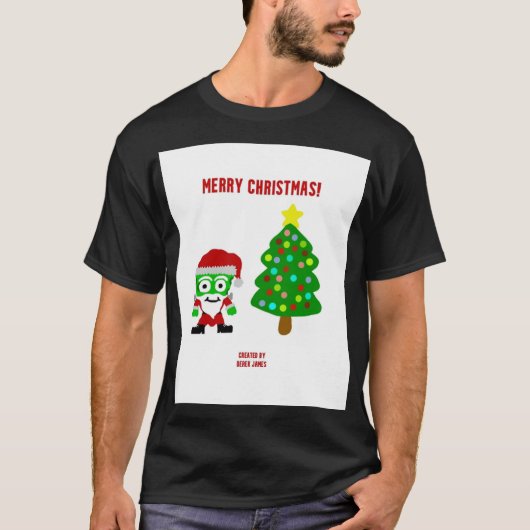 KerstFrankenCheese Mannen Black Basic T Shirt (Voorkant)