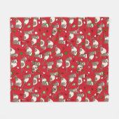 Kerstfreret Fleece Deken (Voorkant (Horizontaal))