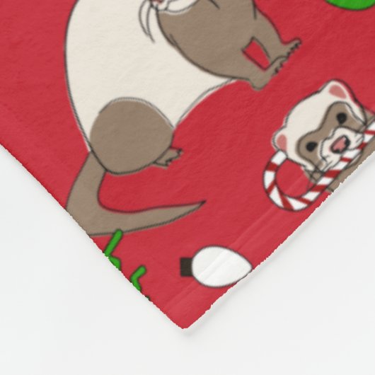 Kerstfreret Fleece Deken (Hoek)