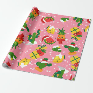 Kerstfruit Aardbei Watermeloen citroen Cadeaupapier