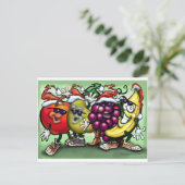 kerstfruit feestdagenkaart (Staand voorkant)