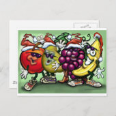 kerstfruit feestdagenkaart (Voorkant / Achterkant)