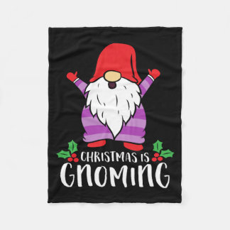 KerstFunny Gnomes Fleece Deken