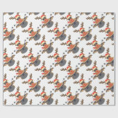 KerstFunny Rudolf Biker Motorcycle Cadeaupapier (Vlak)