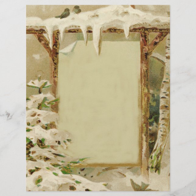 -kerstgaarscène briefhoofd (Voorkant)