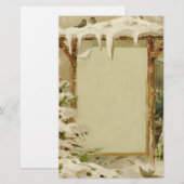 -kerstgaarscène briefpapier (Voorkant / Achterkant)