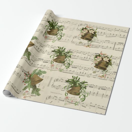 Kerstgalmuziek Cadeaupapier (Uitgerold)