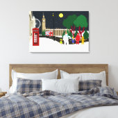 Kerstgang in London Canvas Print (Insitu (Slaapkamer))