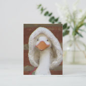 kerstgans feestdagenkaart (Staand voorkant)