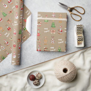 Kerstgans Merry Goosman Cadeaupapier