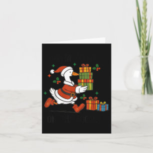 Kerstgans Op Vrije Voeten Blijde Gansdag Kerstmis  Kaart