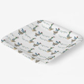 Kerstgans op wit papieren bordje (Gebogen)