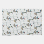 Kerstgans op wit theedoek (Horizontaal)