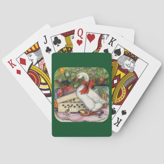 kerstgans pokerkaarten (Achterkant)