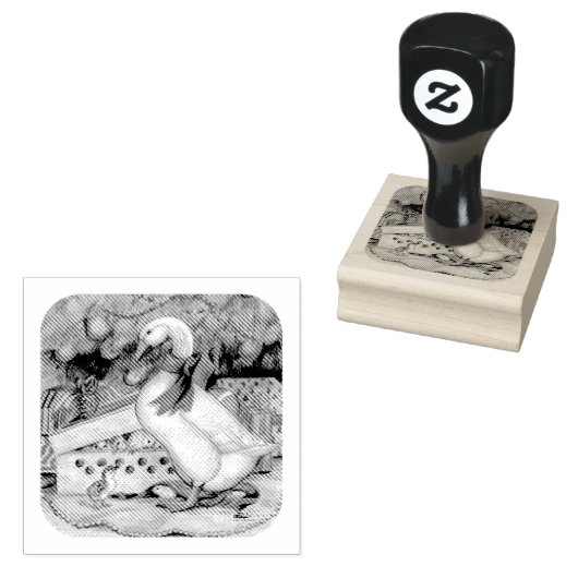 kerstgans 	rubberstempel (Gestempeld)