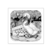 kerstgans 	rubberstempel (Afrduk)