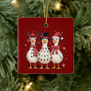 Kerstgans Sinterklaas Grappig Schattig Sneeuwman K Keramisch Ornament