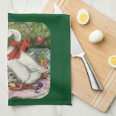 kerstgans theedoek (Quarter Fold)