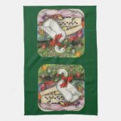 kerstgans theedoek (Verticaal)