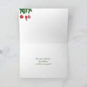 kerstganzen met rode sneeuwboeg kaart (Binnen)