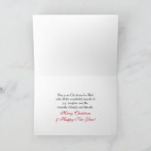 Kerstganzen - Rood Burlap en sneeuw Feestdagen Kaart (Binnen)