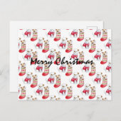 kerstgarnalen briefkaart (Voorkant / Achterkant)