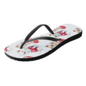 kerstgarnalen teenslippers (Schuin)
