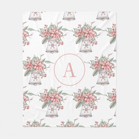 kerstgebak Monogram Fleece Blanket (Voorkant)