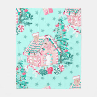 kerstgeband fleece deken