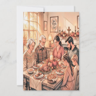 Kerstgebed Thanksgiving Kaart