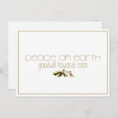 Kerstgebed voor vrede Flat Holiday Kaart (Voorkant / Achterkant)