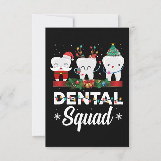 kerstgebitskleding Funny Xmas Dentist Bedankkaart (Voorkant)