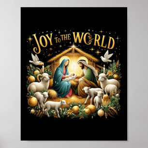 kerstgeboorte Christelijke geboorte van Jezus doet Poster