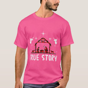 kerstgeboorte, echt verhaal van Jezus geboorte met T-shirt