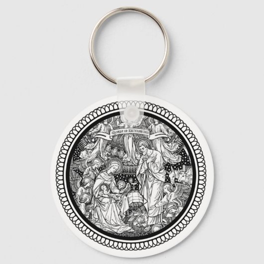 kerstgeboorte van Jezus Joseph Sleutelhanger (Voorkant)