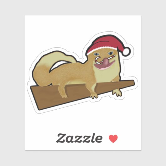 Kerstgecko Sticker (Vel)