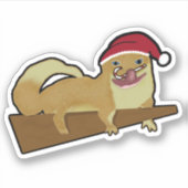 Kerstgecko Sticker (Voorkant)