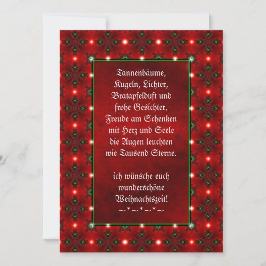 Kerstgedicht Duits, Voeg uw tekst toe (Voorkant)