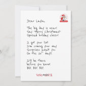 kerstgedicht feestdagenkaart (Achterkant)