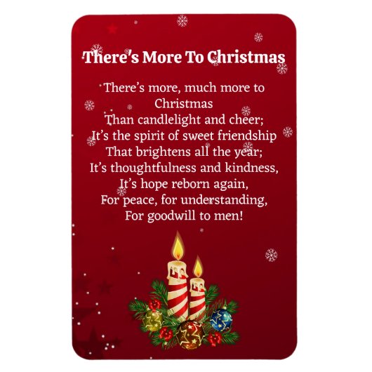 Kerstgedicht vriendschap Gift 4 x 6 Magneet (Verticaal)