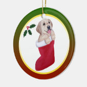 kerstgeel labrador ornament (Links)