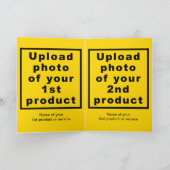 Kerstgeel omgevouwen Wenskaart voor zakelijk gebru Kaart (Binnen)