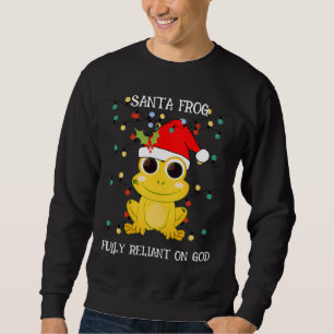 kerstgeel SANTA FROG Unisex Trui