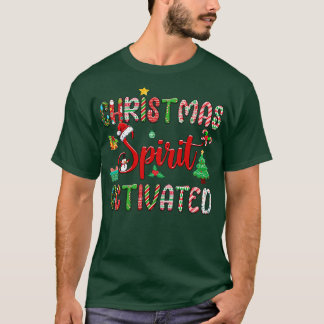 Kerstgeest activeert grappige kerstfeestdagen t-shirt