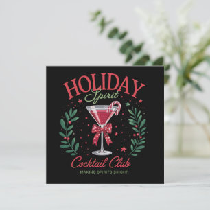Kerstgeest Cocktail Club Kerstfeest Feestdagenkaart